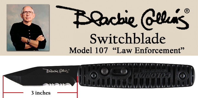 Blackie Collins Model 107 "Tanto" Switchblade